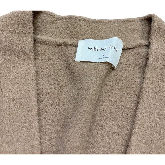 Aritzia Wilfred Women’s Cardigan M Shiitake Beige bethany Sweater NWT New - Picture 4 of 6
